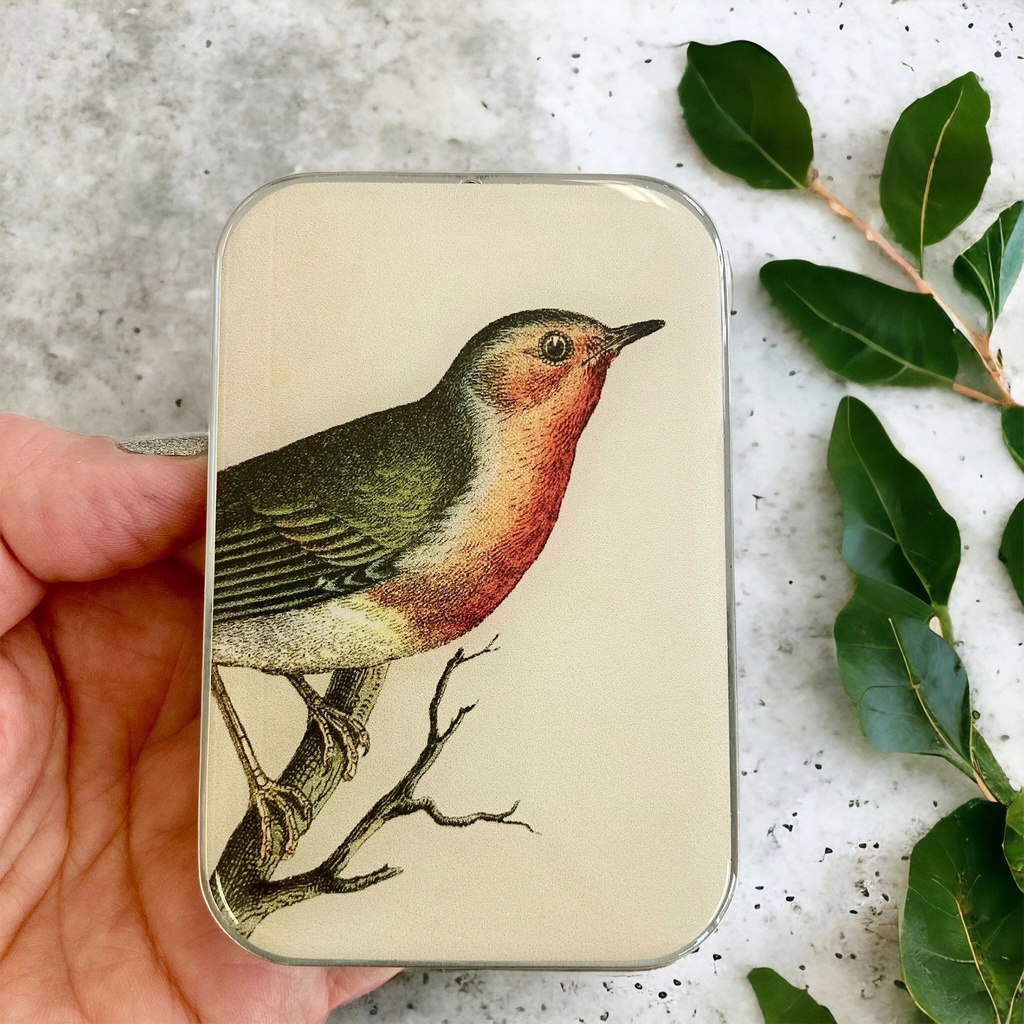 Robin Magnetic Notions Tin | Sue Spargo Folk Art Quilts