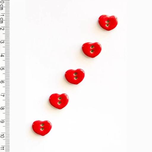 [L559] Red Heart Buttons