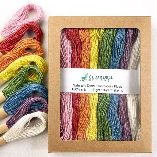 [CDD_NDSEF-RS] Naturally Dyed Silk Embroidery Floss - Rainbow Set