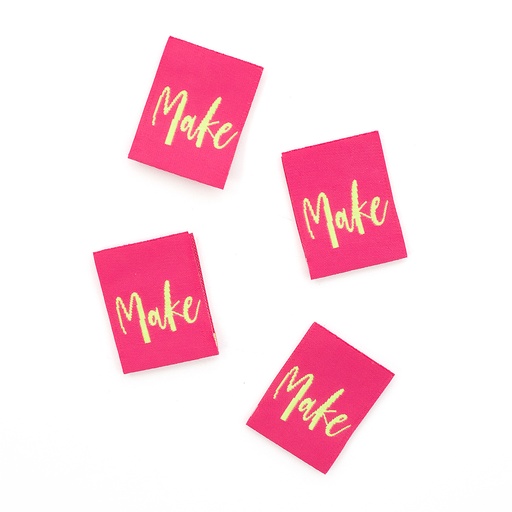 [KMWL_MAKE] "Make" Woven Labels, 4pk