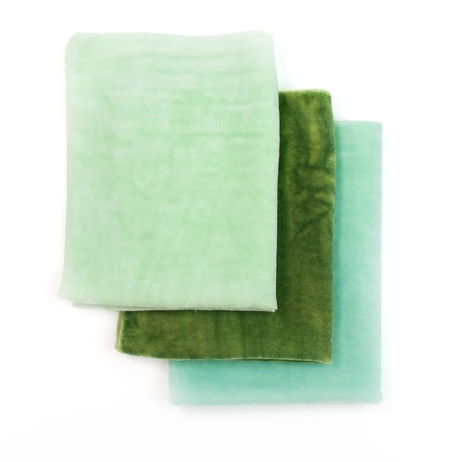 [TFB_41] Fat 1/16, Fern and Thistle Hand Dyed Velvet Bundle 