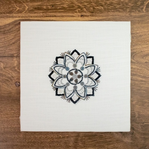 [HOB-P08KIT-LMAN] HOB Lady Grey Mandala Embroidery Kit