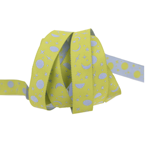 [RBYD_TK-135-04] Ribbon Yardage - Space Sprinkles, Lightning Bug