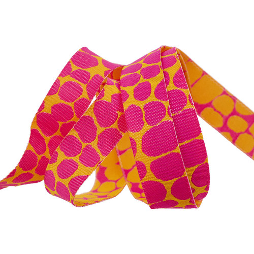 [RBYD_KF-J2] Ribbon Yardage - Reversible Jumble (Magenta)