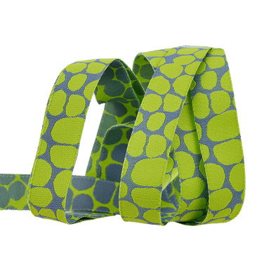 [RBYD_KF-J4] Ribbon Yardage - Reversible Jumble (Lime)