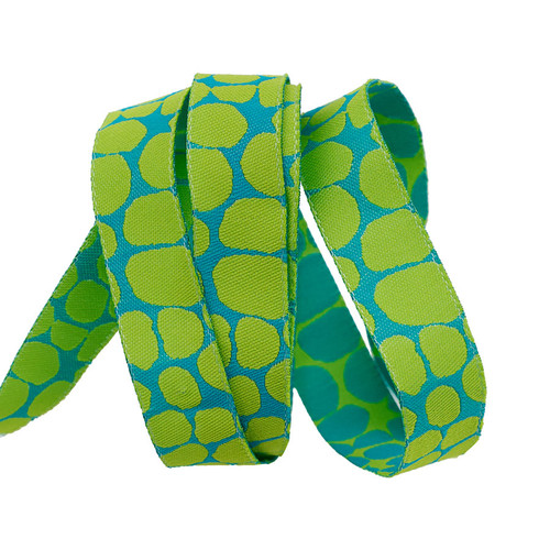 [RBYD_KF-J5] Ribbon Yardage - Reversible Jumble (Seafoam)