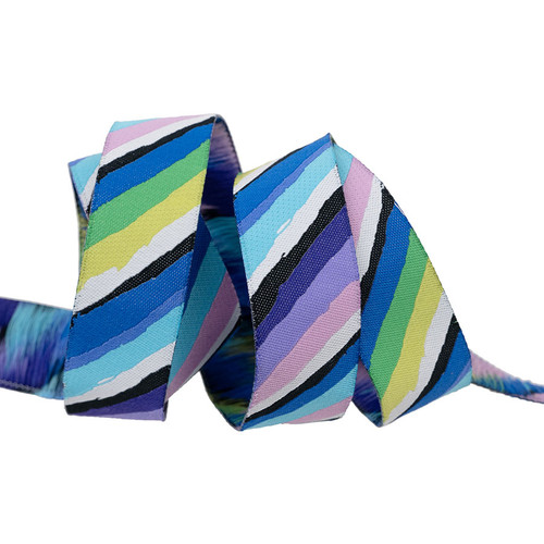 [RBYD_KF-J12] Ribbon Yardage - Stripe (Cool)