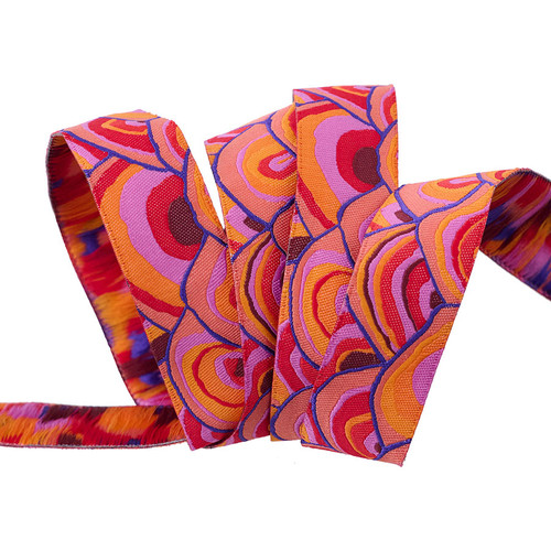 [RBYD_KF-J15] Ribbon Yardage - Wobble (Red)