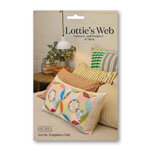 [JKD-0608] JKD Lottie's Web, 12" Block, Acrylic Template Set