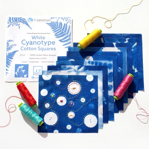 [CYA-1381] Cyanotype Cotton Squares