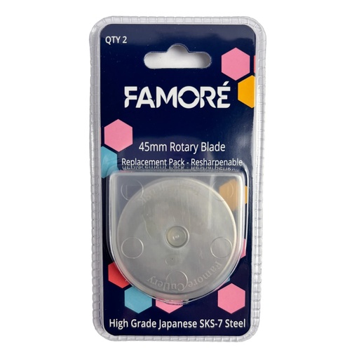 [NOT_400SK-PK2] Famore 45mm Replacement Rotary Blades (2ct)