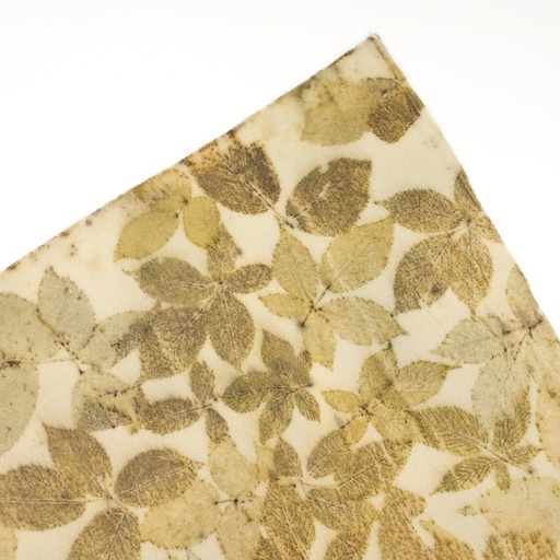 [HDWECO-032] Eco Print Wool Fat 1/4 - Blackberry with Iron