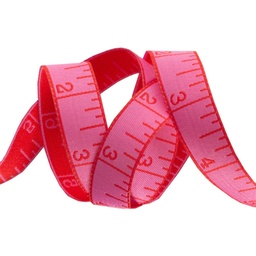 [RBYD_TK58P] Ribbon Yardage- Measure Twice On Pink