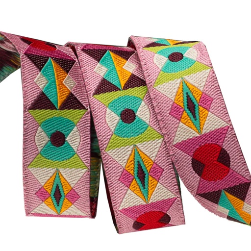 [RBYD_TK43-3] Ribbon Yardage - Arrowhead Starlight Pink