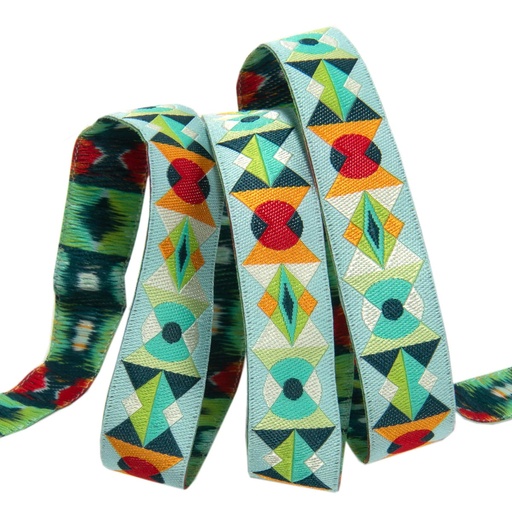 [RBYD_TK43-1] Ribbon Yardage - Arrowhead Sunkissed Aqua