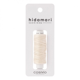 [H88-020] White, Hidamari Sashiko Thread, 30m Spool