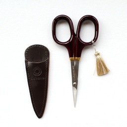 [NOT_45-140] ​​Cohana, Fine Scissors with Gold Lacquer, Burnt Sienna