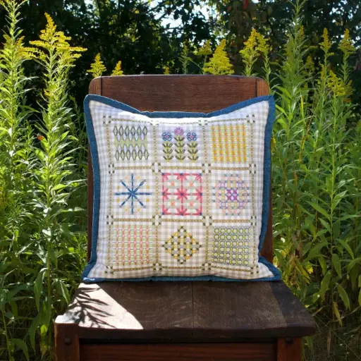 Chicken Scratch Sampler Pillow